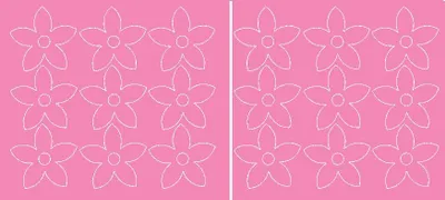 Image de Autocollants muraux fleurs, 18 pièces, rose brillant