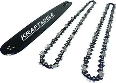 Obrázek produktu pro Vodicí lišta a řetězy pro motorovou pilu Kraft&Dele KD10150, 3 ks
