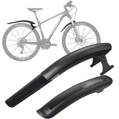 Produktbild von Fahrrad Schutzblech Set Mountainbike 24-29 Zoll Schwarz Bohrungsfreie Montage Mudguard MTB Vorne Hinten E-Bike Spritzschutz