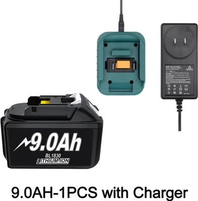 Immagine prodotto di Batteria di ricambio compatibile con Makita LXT 18V, Li-Ion 18650, arancione, adatta per BL1830/BL1860/BL1890/LXT400