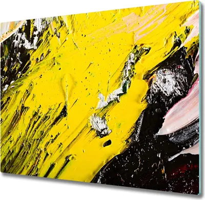 Produktbild von Glas Herdabdeckplatte 60x52 cm Spritzschutz Glasabdeckplatte Schneidebrett Abstrakte Textur