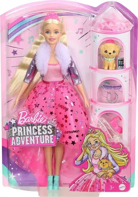 Produktbild von Mattel GML76 - Barbie - Princess Adventure - Puppe mit Hund und Zubehör, Prinzessin