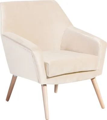 Produktbild von Max Winzer Sessel Alegro - Samtvelours creme - Maße: 67 x 71 x 81 cm