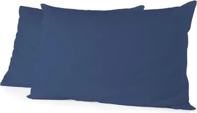 Produktbild von Kissenbezüge Rechteckig 50 x 70 cm, 100% Baumwolle, 2er Pack, Blau