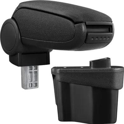 Produktbild von [pro.tec] Mittelarmlehne Passgenau für Kia Rio 3. Generation (Typ UB, seit 2011) - Armauflage mit Staufach - gepolstert - Textil - schwarz