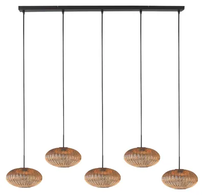 Obrázok produktu pre Závesná lampa - jantárová - HaloSwap - sklo kov - veľká jedálenská lampa - E27 - 4286ZW - Mexlite