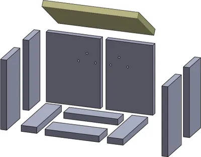 Produktbild von Heizgasumlenkplatte 395x220x25mm (Vermiculite) passend für Aduro **