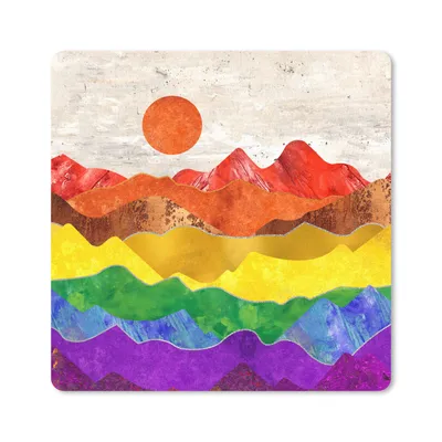 Produktbild von MuchoWow® Mauspad Mousepad Stolz - Regenbogen - Schwul 20x20 cm - Mousepads - Maus Mat - Pad - Mausunterlage - Desk Mat - Bureauartikeln