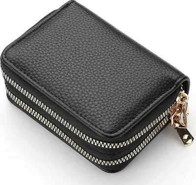 Immagine prodotto di Portafoglio da donna Jumadas – in pelle – ecopelle – nero – porta carte – carte di credito – portafoglio
