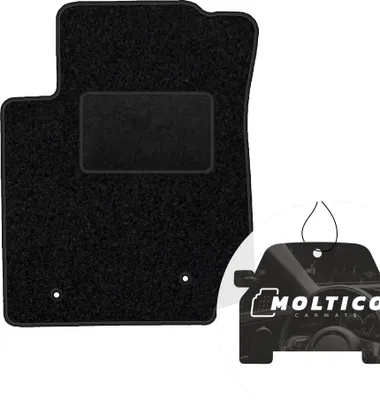 Produktbild von moto-MOLTICO Fahrer Fußmatte Auto Velours Fahrerseite Autoteppiche Schwarz Fahrermatte 1-teilig passend für Toyota Aygo II ab 2014