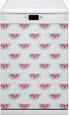 Produktbild von Abwaschbar 45x80 cm Geschirrspüle Magnetmatte Küche Dekorative  - Wassermelonen und Punkte