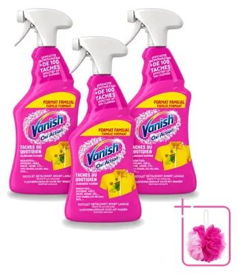Produktbild von 3 x Vanish Oxi Action 4-in-1 Fleckentferner Spray 940 ml - Sparpackung - 3 Stücke