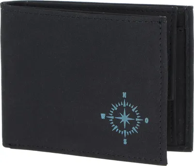 Produktbild von oxmox Geldbörse New Cryptan RFID Protect Pocketbörse Windrose 2.0 Print Cyan Black schwarz