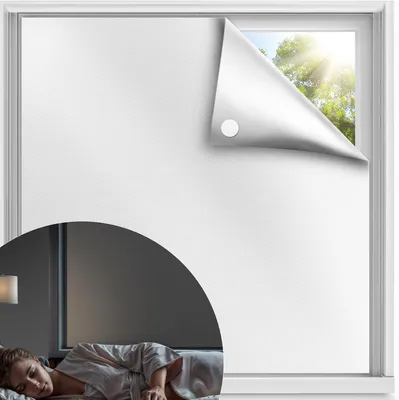 Productafbeelding van 100% Blackout Gordijn met Plakband - 100 x 145 cm