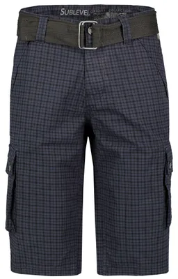 Produktbild von Sublevel Karierte Capri Cargo-Shorts mit Gürtel Größe: 32W