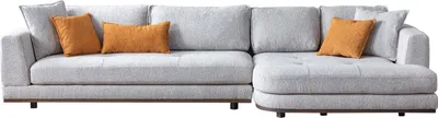 Immagine prodotto di Divano angolare  design moderno, mobili per soggiorno, colore grigio, prodotto da designer