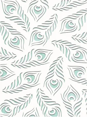 Produktbild von MINTAY KREATIVA Mixed Media Schablone STENCIL - Peacock Feathers Pfauenfedern