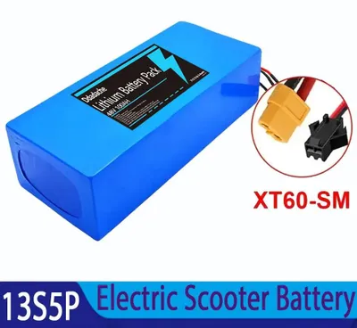 Image de Batterie 18650 – Pack 13S5P – 48V Lithium-ion – 10000 mAh – Pour moteur de vélo électrique de 500 à 1000 W – Système de gestion de batterie (BMS) intelligent intégré – Connecteur XT60-SM