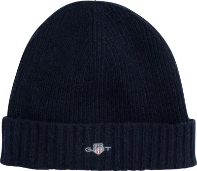 Produktbild von GANT Shield Wool Beanie, Blau One Size