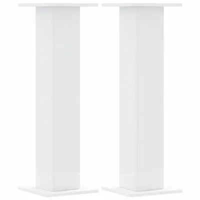 Obrázek produktu pro vidaXL Stojan na rostliny 2 ks. Bílý 30x30x95 cm Materiál na bázi dřeva