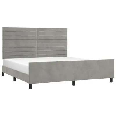 Obrázok produktu pre vidaXL Detská posteľ s čelom Svetlo sivá 180x200 cm Velvet