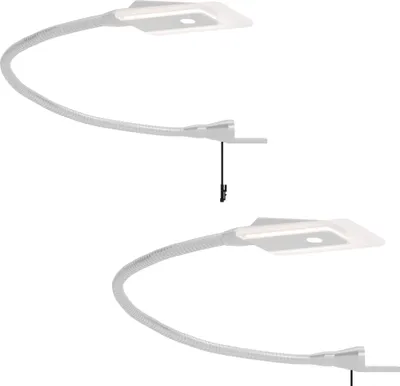 Produktbild von Diora Dual Bettleuchte Flexibel Leseleuchte Nachttischlampe 2er Set silbergrau