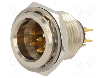 Obrázok produktu pre 1x zásuvka 0,38 mm², typ AG6MCC, mini konektor, 6 kontaktov, pripojenie pájaním, mini, 1,2 A, samica