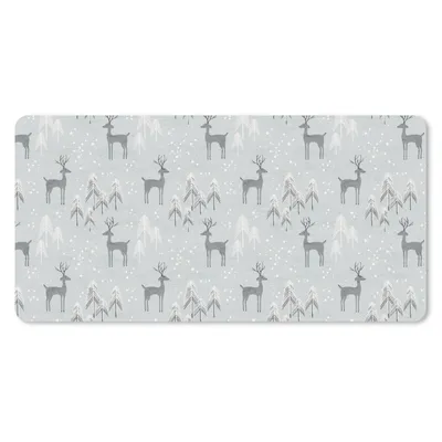 Produktbild von MuchoWow® Mauspad Mousepad Muster - Hirsche - Winter 60x30 cm - Mousepads - Maus Mat - Pad - Mausunterlage - Nachhaltig