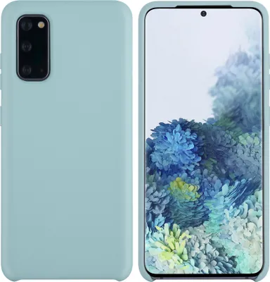 Zdjęcie produktu dla Etui z tylną obudową w kolorze jasnoniebieskim do telefonu Samsung Galaxy S20 – silikonowe