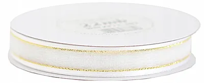 Produktbild von Pogotowie Florystyczne GOLD Chiffonband mit Goldkante 12mm