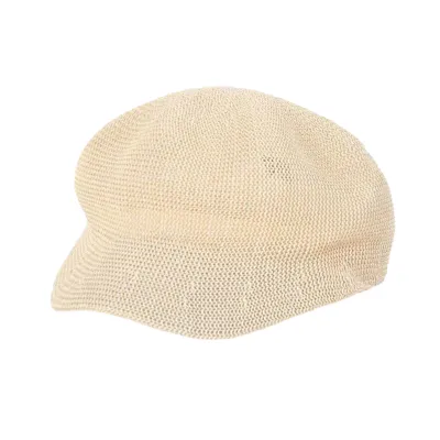 Produktbild von Sonnenhut für Damen, Sonnenschutz, atmungsaktiv, ausgehöhlt, einfarbig, kurze Krempe, UV-Schutz, dünn, verstellbar, Künstler-/Malerhut, Kopfbedeckung für Damen, Beige