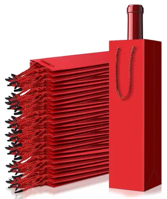Image de yayafunfun : Sac cadeau pour bouteilles de vin, pour 12 bouteilles - 9,5 x 35 x 9 cm