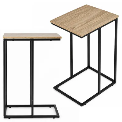 Obrázok produktu pre Bočný pomocný stolík pod notebook s kovovou konštrukciou, štýl loft, ModernHome