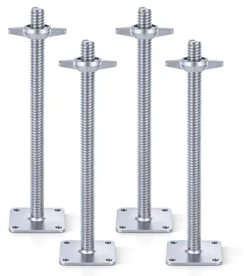 Gerüstspindel 46 cm, 4 Stück, verzinkt, verstellbar