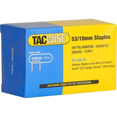 Zdjęcie produktu dla TACWISE 431 Zszywki TACWISE 53/10 mm, ocynkowane, 5 000 sztuk