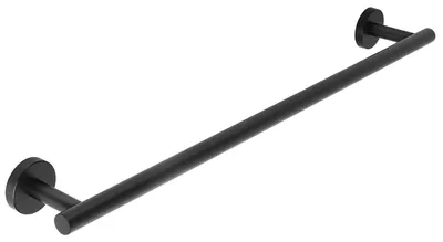 Productafbeelding van Handdoekhouder zwart, gastendoekhouder, wandmontage, roestvrij staal, handdoekring, handdoekhouder voor badkamer en keuken, 60 cm, EGKN2301FT-600-B