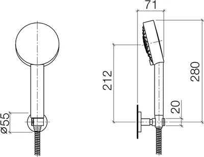Obrázek produktu pro Sprchová souprava s hadicí Dornbracht, 27805625-00