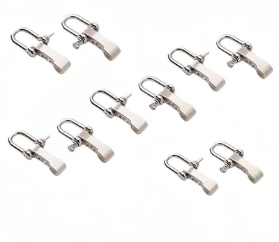 10 Paracord-Schnallen, Edelstahl, verstellbar, silber