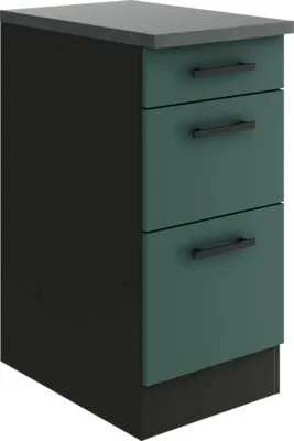 Produktbild von Optifit Schubladenunterschrank Verona405 BxTxH 40 x 60 x 84,8 cm grün matt zerlegt KUVE U436-9+