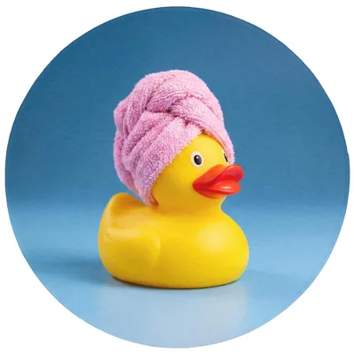 Produktbild von Runder, rutschfester Badteppich, 70 cm Durchmesser, für das Badezimmer