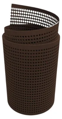 Produktbild von Doppelstab Sichtschutz zaun|zu PREMIUM gelocht 30% Streifen PP Zaunblende Braun 2,55m
