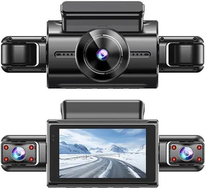 Obrázok produktu pre Autokamera 4K, 4-kanálová parkovacia a cúvacia kamera s tachografom a monitorom