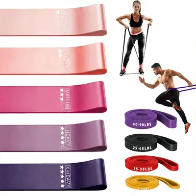 Produktbild von Fitnessband Set - 5 Widerstandsstufen für Krafttraining