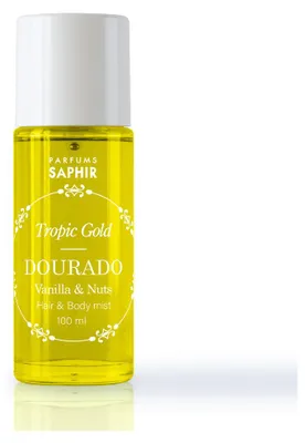 Immagine prodotto di Saphir Tropic Gold Spray per capelli e corpo alla vaniglia e noci, 100 ml