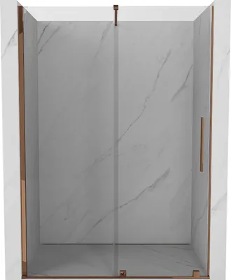 Image de Mexen Velar porte de douche coulissante 150 cm, transparent, or rose - 871-150-000-01-60