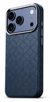 Produktbild von Handyhülle Backcover für Apple iPhone 17 Pro Max Geprägtes Gittermuster Blau
