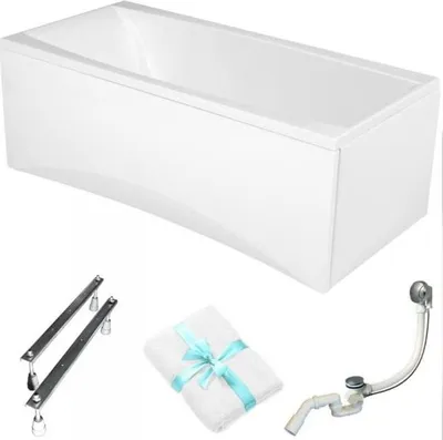 Produktbild von Cersanit | Badewanne - Rechteckbadewanne Virgo - 160x75cm - Mit Weißer Verkleidung - Ergonomisches Design