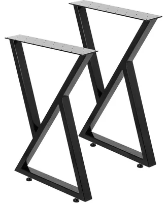 Immagine prodotto di Gambe per tavoli - Piedini per mobili - Set di gambe per tavoli - Strutture per tavoli - Gambe per tavoli in metallo - Acciaio nero