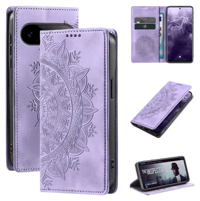 Produktbild von Mandala Handyhülle für Google Pixel 11 / 11 Pro RFID Schutz Klapphülle Case Cover Design Schutzhülle Farbe: Violett