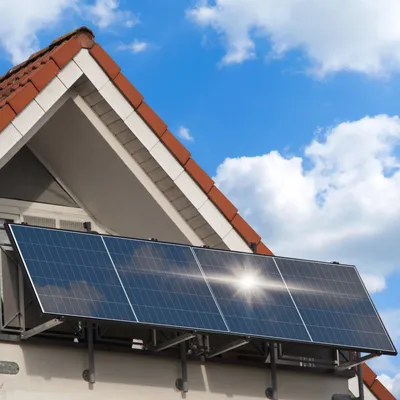 Produktbild von SUNNIVA® 920W Balkonkraftwerk BIFAZIAL FULLBLACK komplett Steckdose TSUN 800W Wechselrichter, PV Solaranlage, 5m Kabel, Bluetooth WIFI